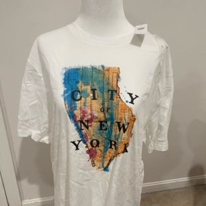 NWT Gap “City of New York” map tshirt size L